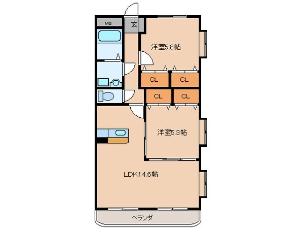 明野駅 徒歩9分 2階の物件間取画像